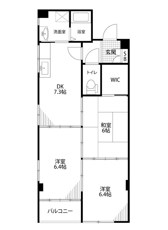 テシマプラザ 301号室 間取り