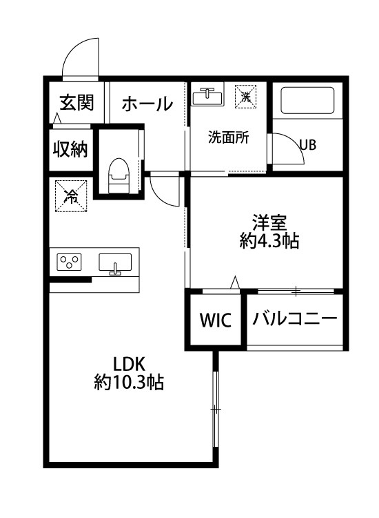 プリマヴェーラ 303号室 間取り