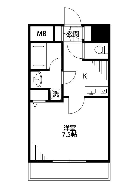 BUENA上大川前通10番町 305号室 間取り