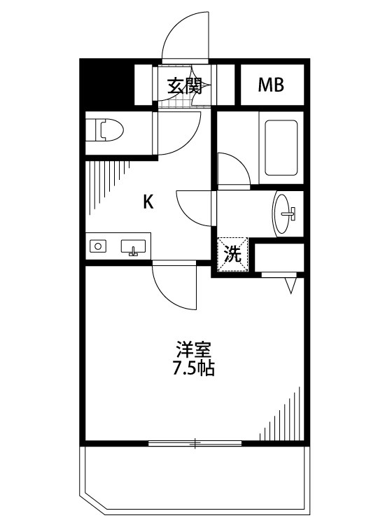 BUENA上大川前通10番町 508号室 間取り