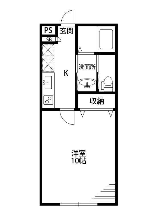 SAKASU　AZABU 207号室 間取り