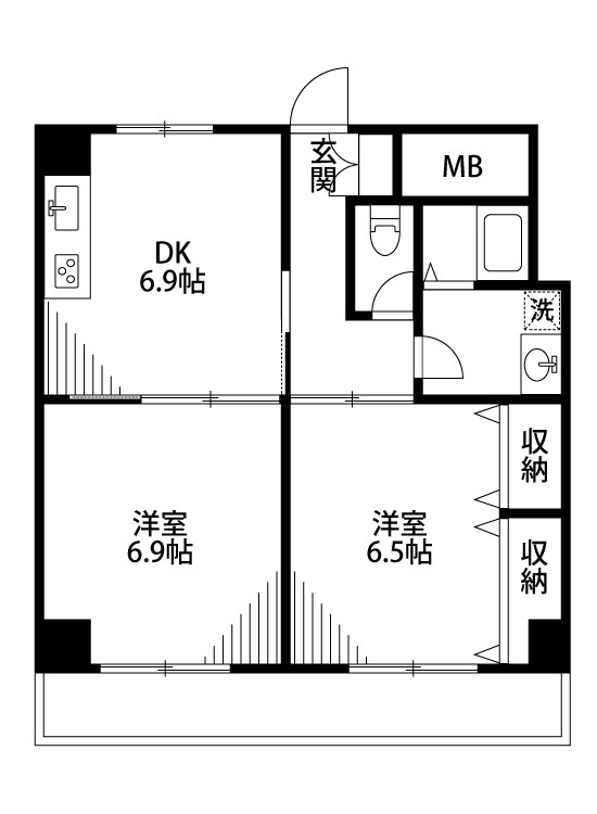 アルビーナ 301号室 間取り