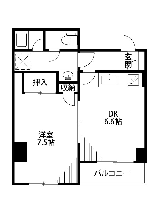 サンアイヒルズ東大通 302号室 間取り