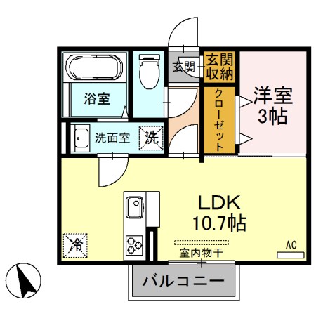 Reve　M＆M 102号室 間取り