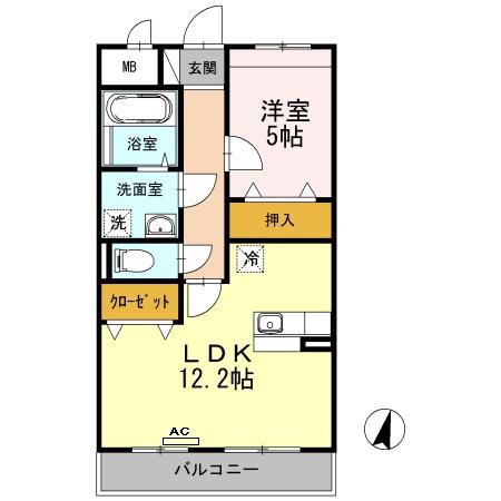 ウィステリアⅡ 103号室 間取り