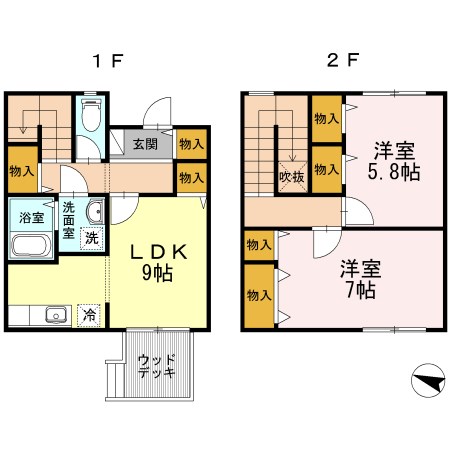 メゾネットみなみ C1号室 間取り