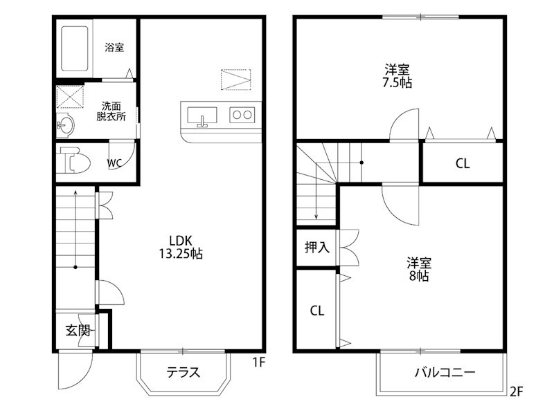 サニーコートあやめ B号室 間取り