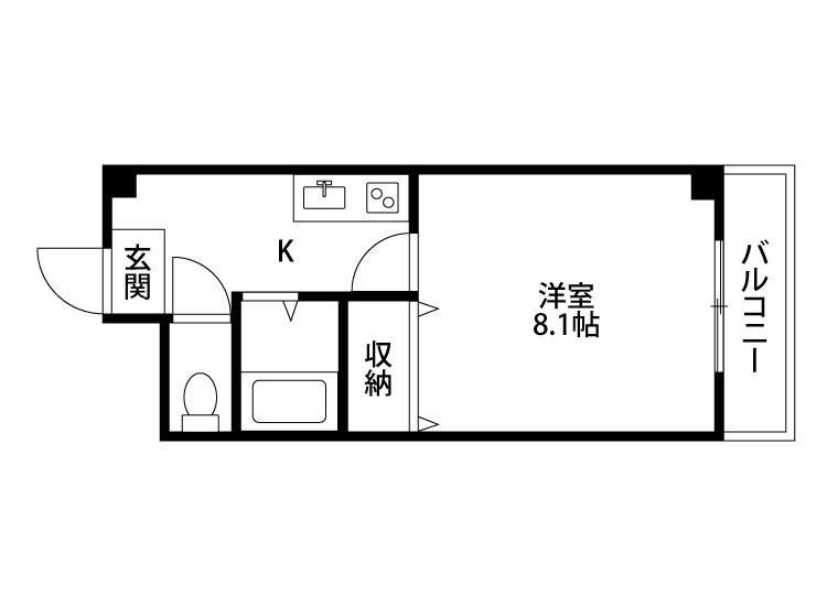 コートシャンベル 705号室 間取り