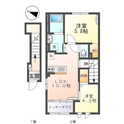 プラム　ソラーレ 201号室 間取り