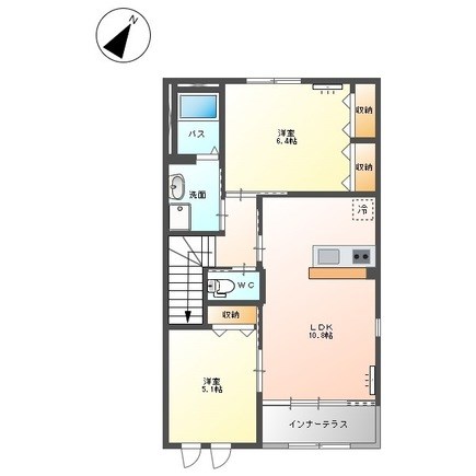 フォルビート 205号室 間取り