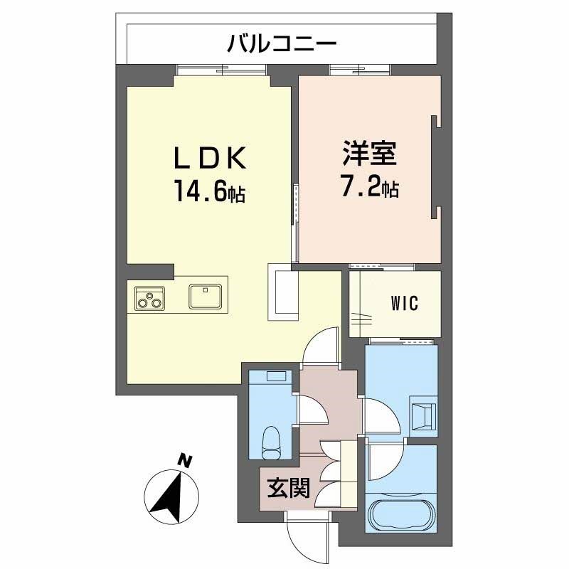 AZUR米山 112号室 間取り