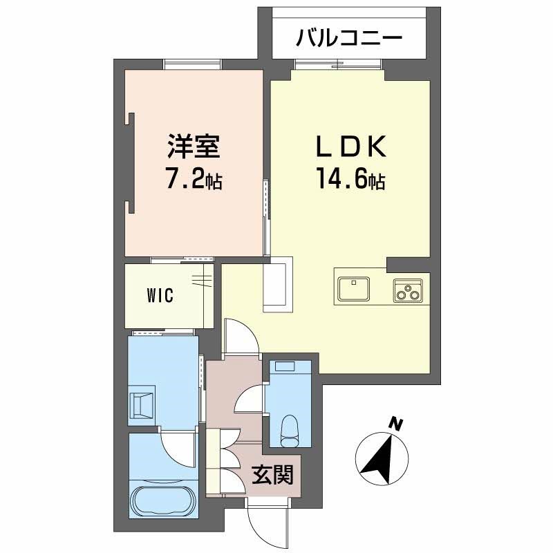AZUR米山 201号室 間取り