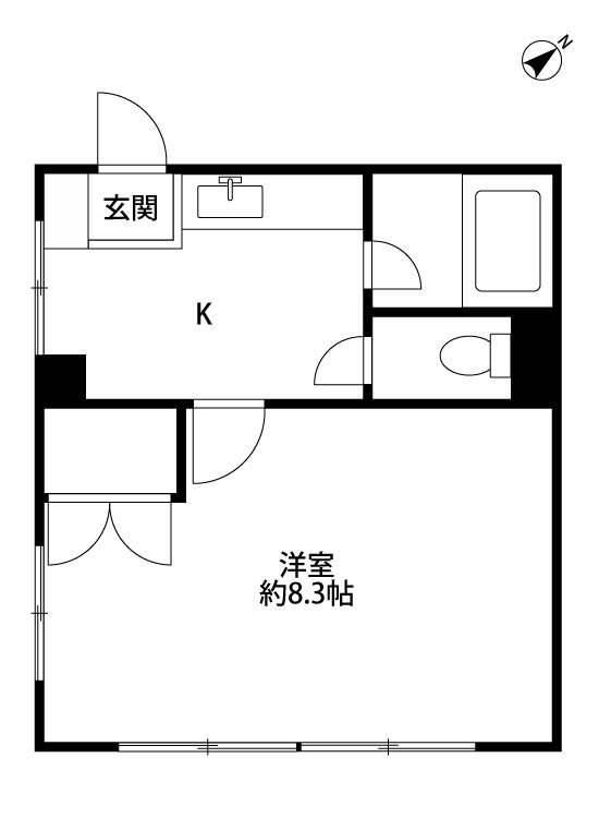 アートビル 201号室 間取り