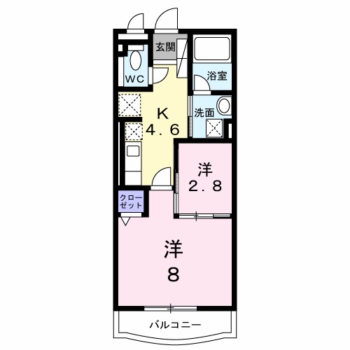ｗｉｓｔｅｒｉａ 403号室 間取り