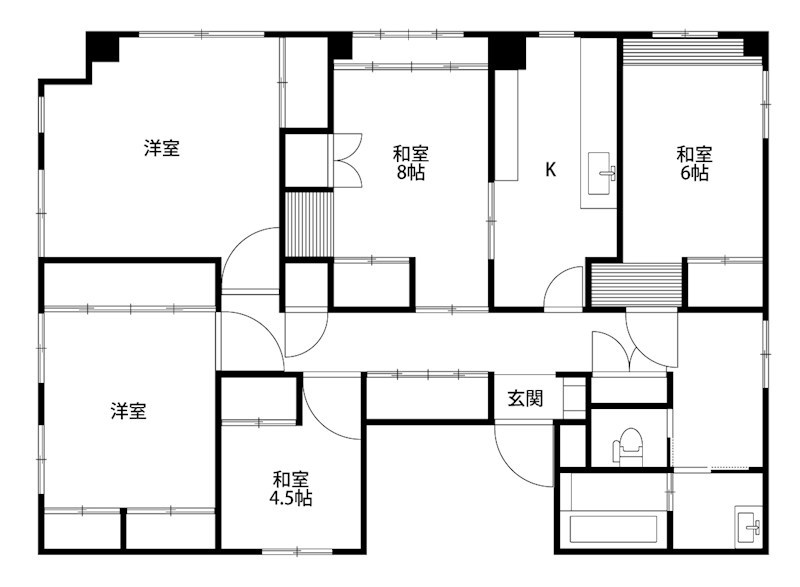 入山ビル 3F号室 間取り