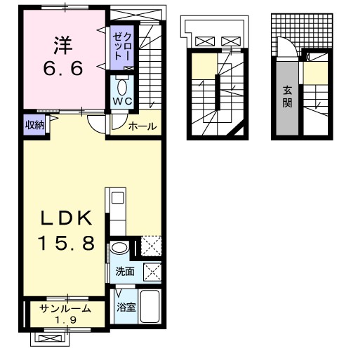クエストＣ 303号室 間取り