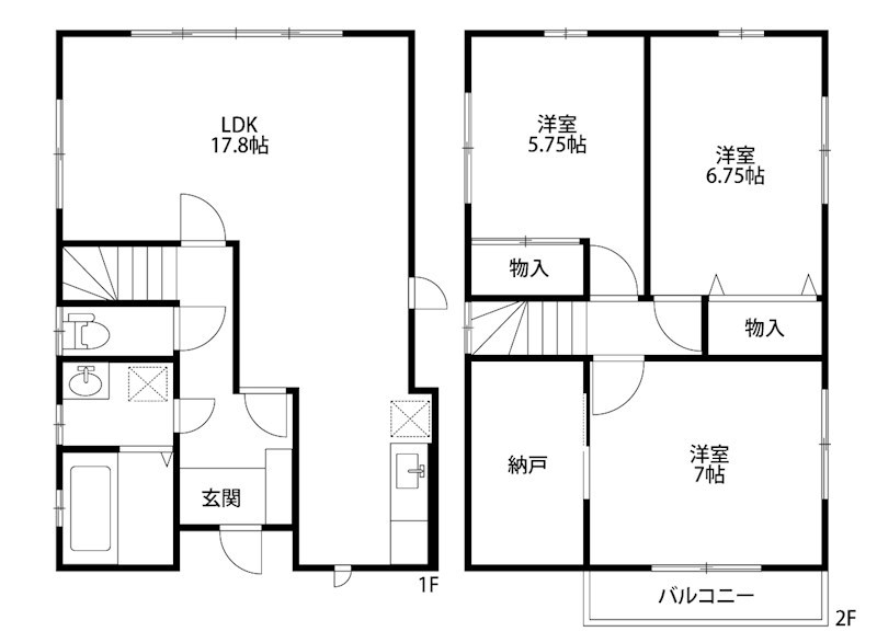 坂井東6丁目関川貸家 間取り