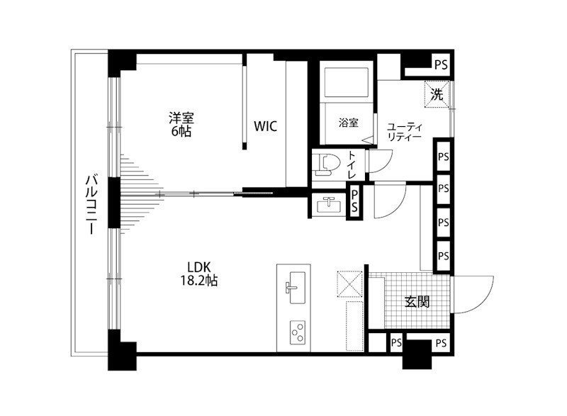 マンション礎 205号室 間取り