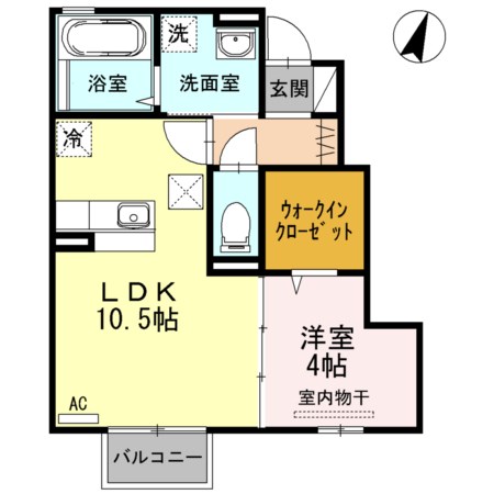 セジュール近江 102号室 間取り