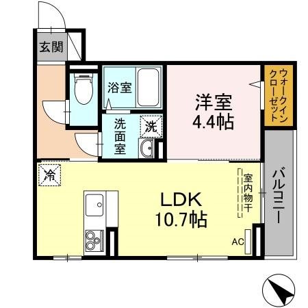 ストラスブール 102号室 間取り