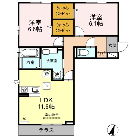 コンフォール 303号室 間取り