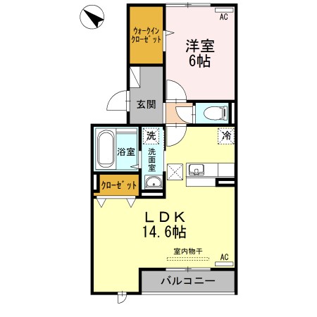 K-Field　Ⅱ 103号室 間取り