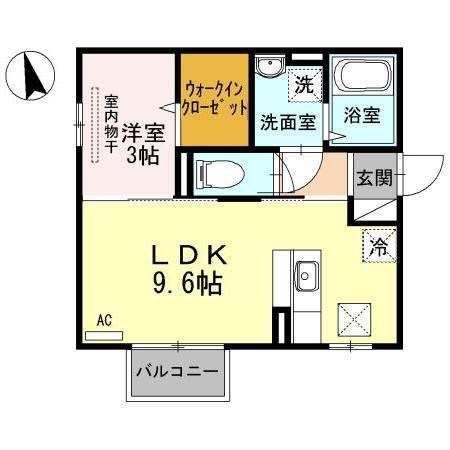 ドマーニ A201号室 間取り