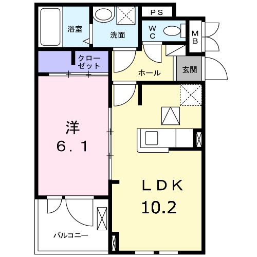 ラグナリーデン 101号室 間取り