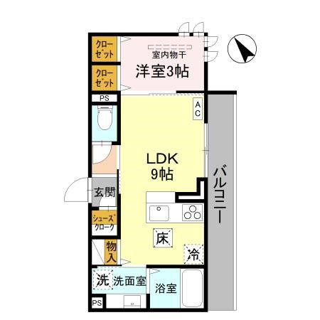 D-ROOM東明 201号室 間取り