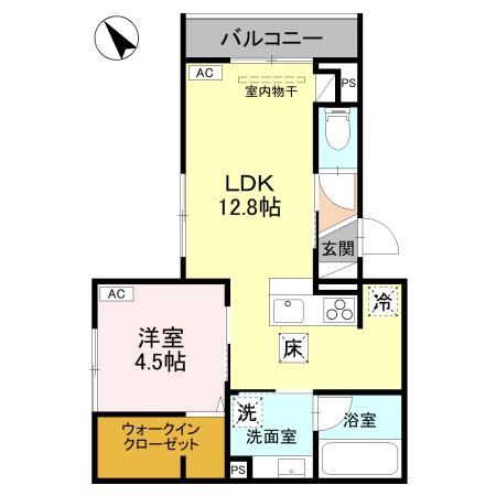 D-ROOM東明 203号室 間取り