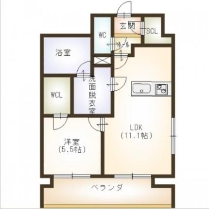オクト川端町 803号室 間取り