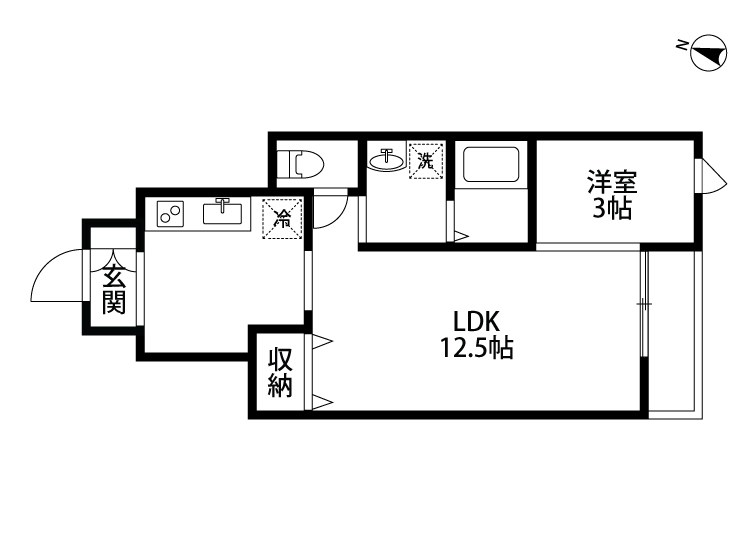 エトピリカ 104号室 間取り