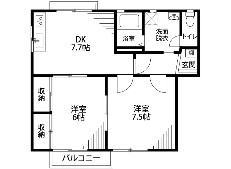 グリーンベールKAMEDA　A 間取り