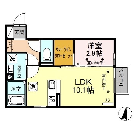 アドバンス 102号室 間取り