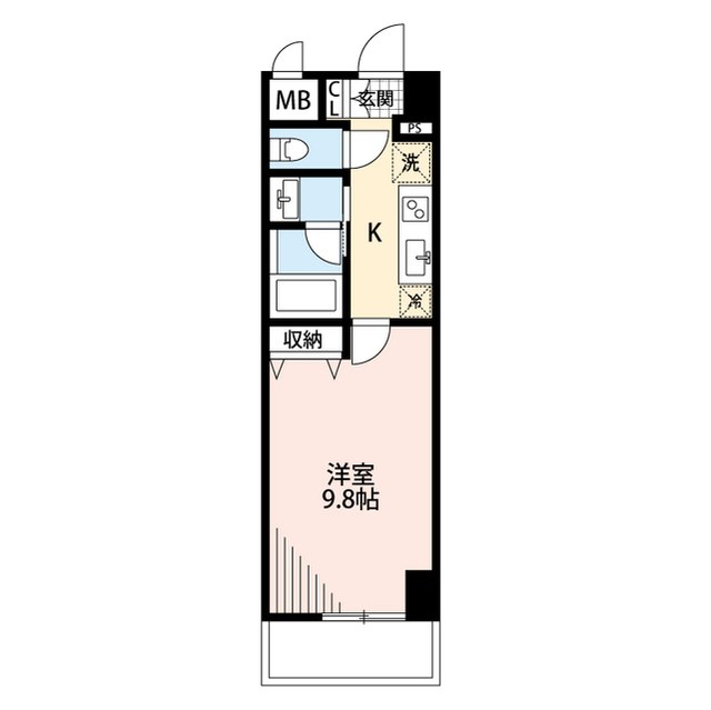 パークソレイユ新潟駅前 606号室 間取り