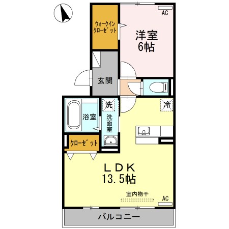 K-Field　Ⅰ 303号室 間取り