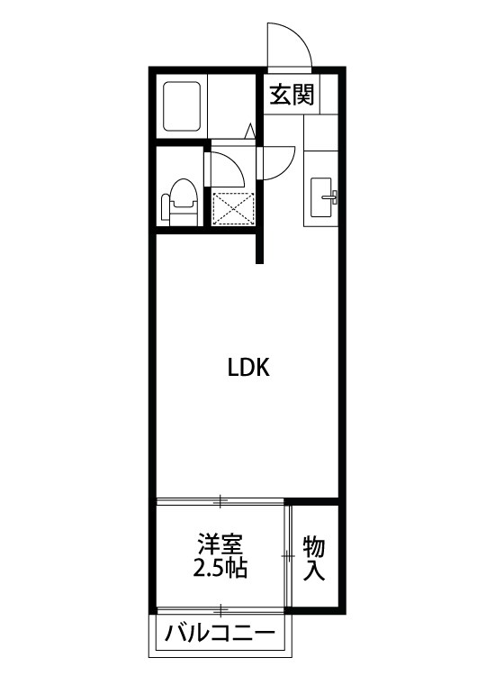 セレッソ花水 105号室 間取り