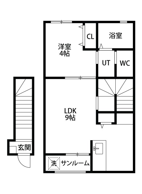 グランシエルⅡ 205号室 間取り