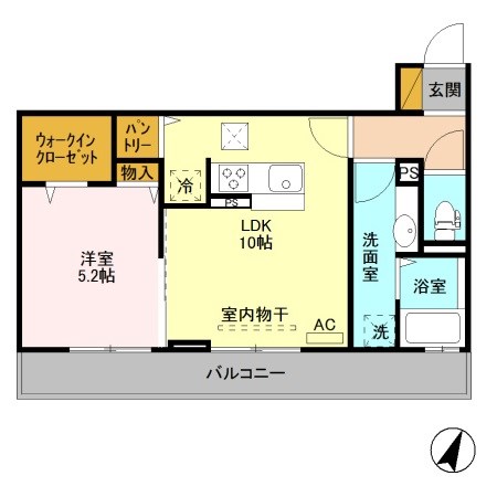 フォルテアA 203号室 間取り