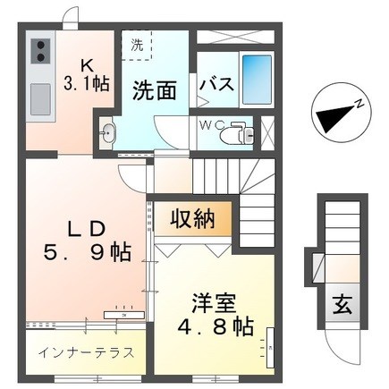 ノワレーヴ 203号室 間取り