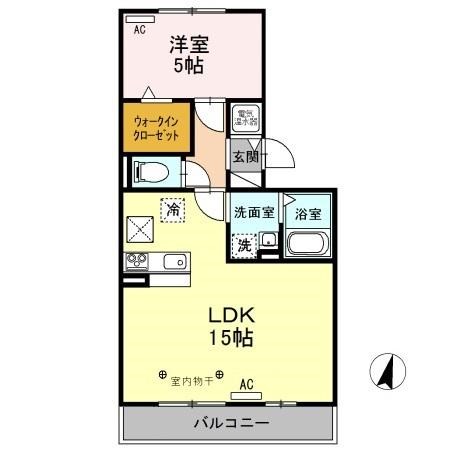 ロイヤルタウン松崎 B102号室 間取り