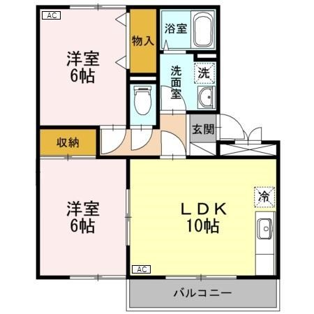 ロイヤルガーデン  B202号室 間取り