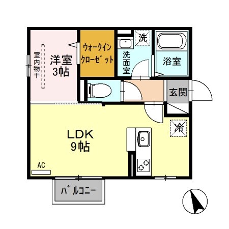 エミグランドC 101号室 間取り
