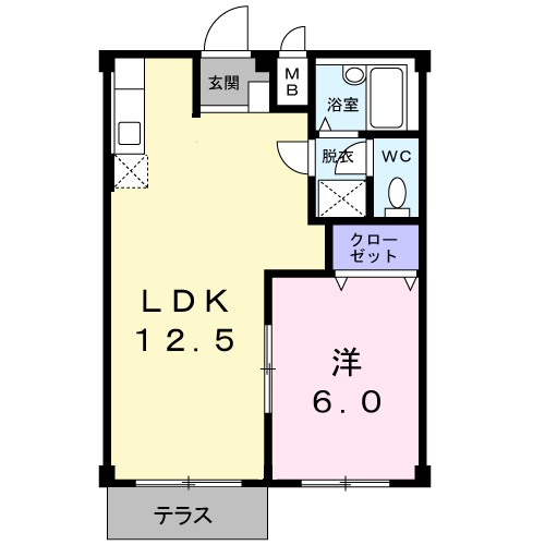 ピュアーハイツＢ 102号室 間取り