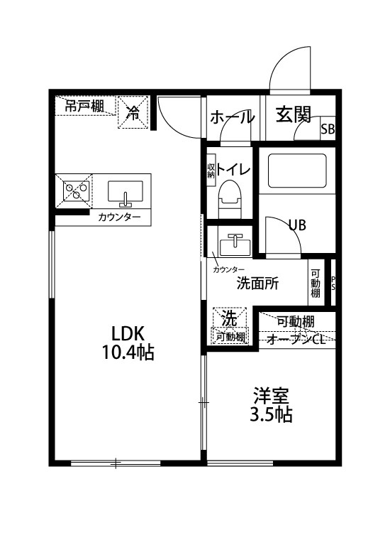 エリシア 101号室 間取り