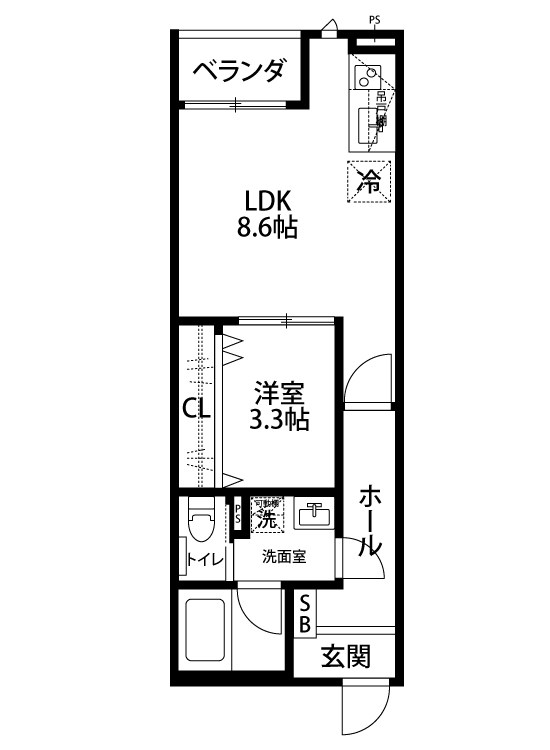 （仮）白山浦１丁目新築アパート 103号室 間取り