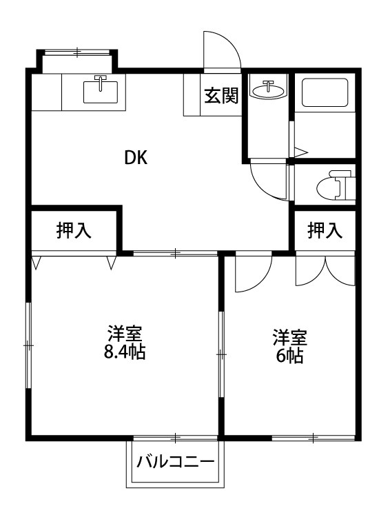 ブリリアントⅡ 203号室 間取り