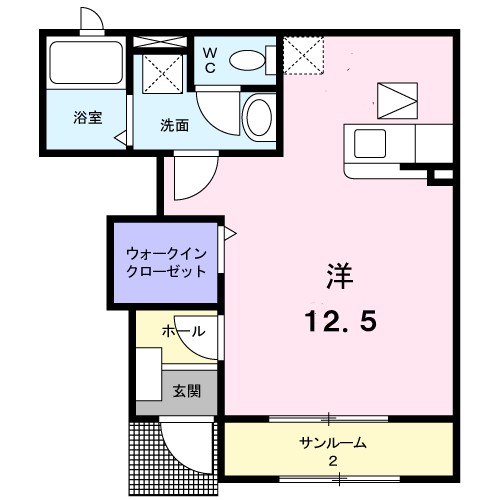 ルナ 102号室 間取り