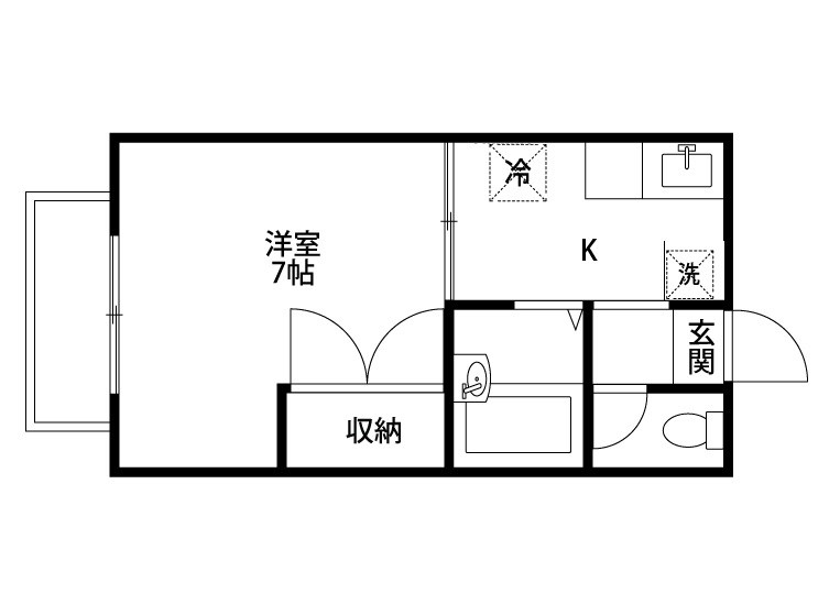 シャンブル笹口Ⅰ 間取り図