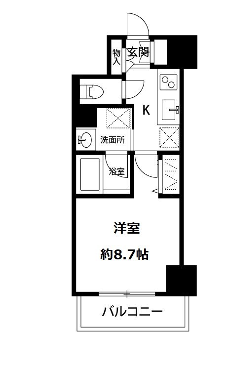 S-FORT新潟笹口 705号室 間取り
